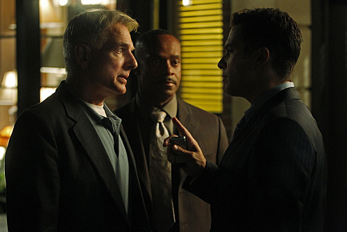 Still of Mark Harmon, Marco Sanchez and Rocky Carroll in NCIS: Naval Criminal Investigative Service (2003)