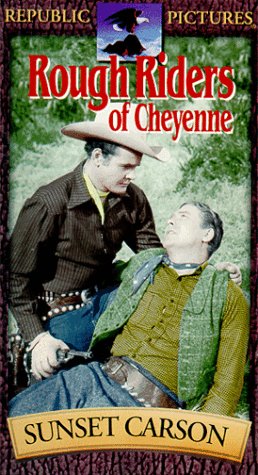 Sunset Carson and Monte Hale in Rough Riders of Cheyenne (1945)