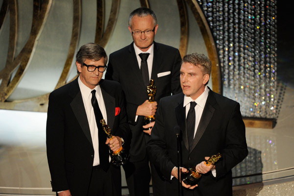 Rick Carter, Kim Sinclair and Robert Stromberg at event of The 82nd Annual Academy Awards (2010)