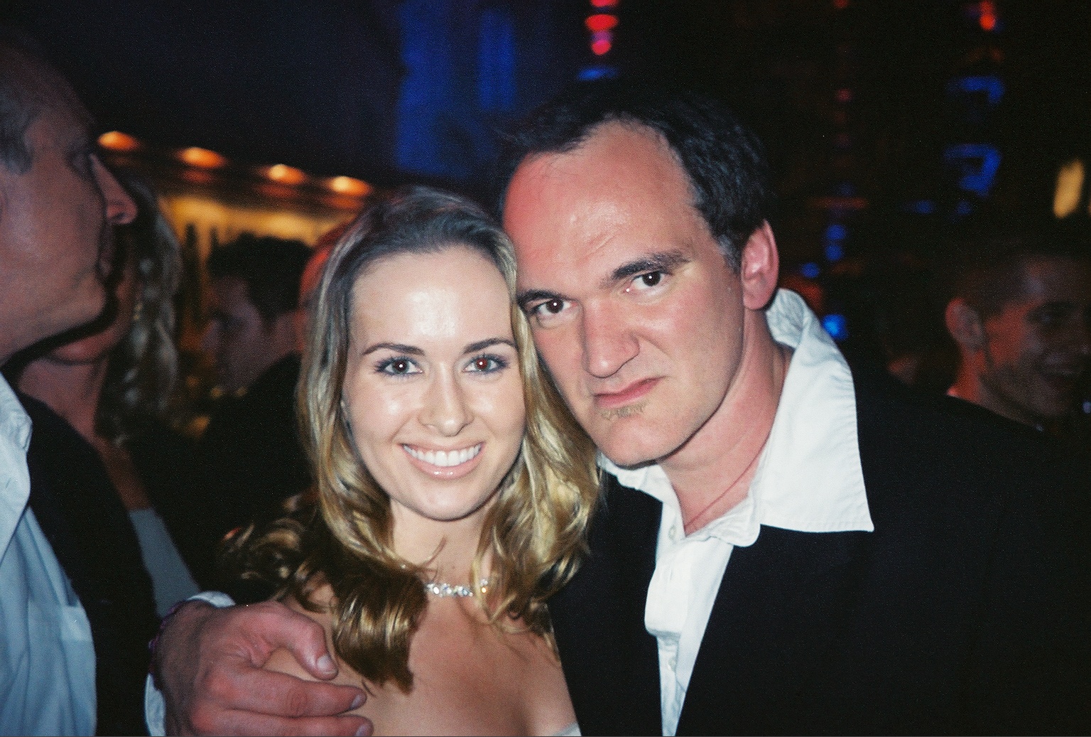 Erin Carufel and Quentin Tarantino at Paramount Studios.