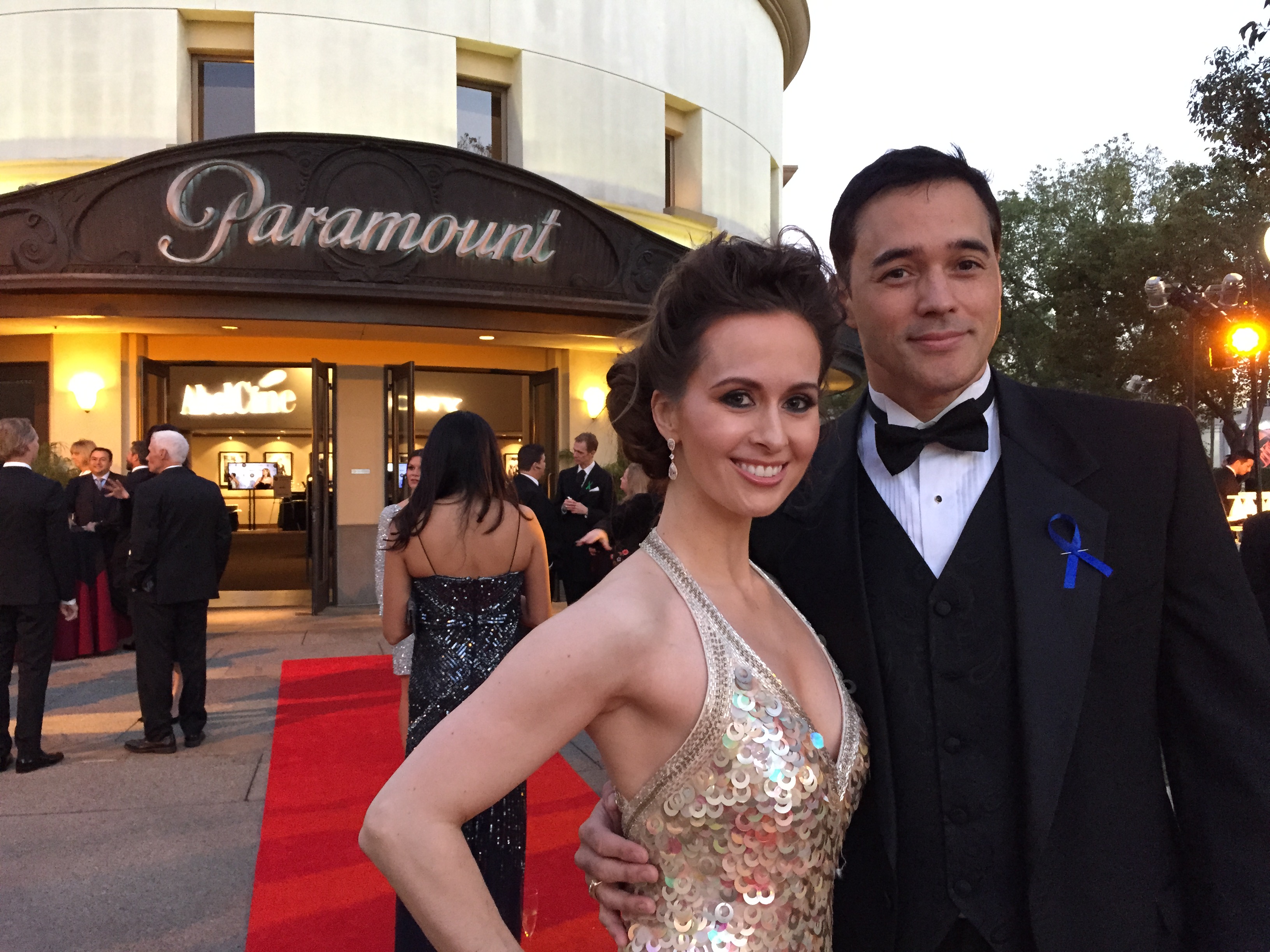 Arriving at the Society of Camera Operators Awards 2015 at Paramount Studios with Actor Scott Connors.