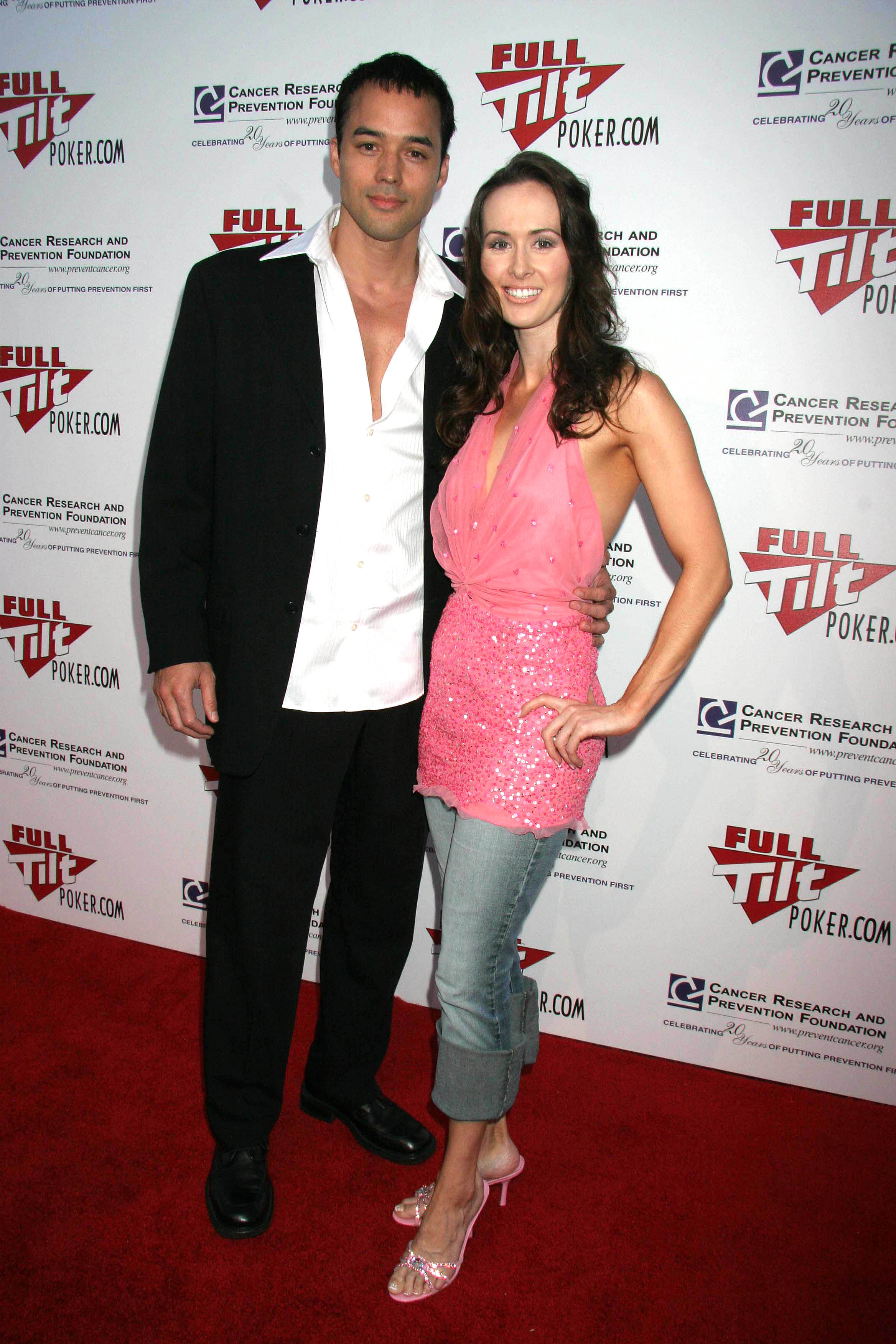 Scott Connors and Erin Carufel on the red carpet at the Full Tilt Celebrity Poker Tournament in Hollywood, CA.