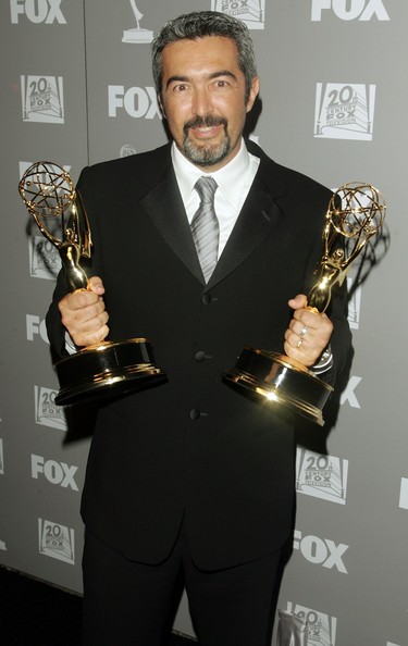 Jon Cassar with his 2 emmys as Executive Producer and Director of 24.