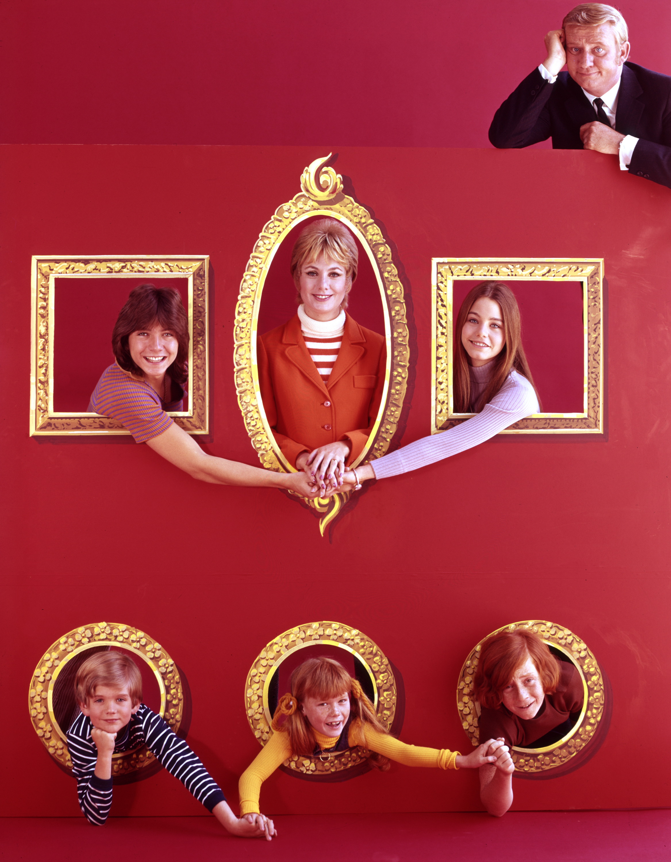 Still of Susan Dey, Danny Bonaduce, David Cassidy, Suzanne Crough, Brian Forster, Shirley Jones and Dave Madden in The Partridge Family (1970)