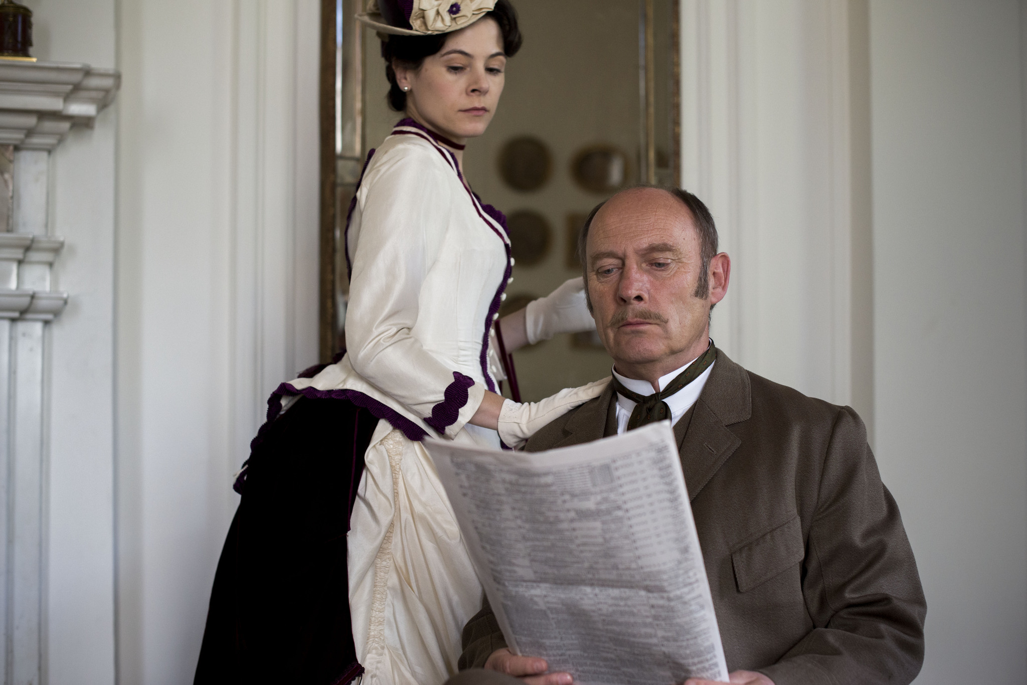 Still of Elaine Cassidy and Patrick Malahide in The Paradise (2012)