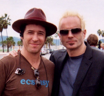 Ian Paul Cassidy and Rob Morrow on the set of Numb3rs.