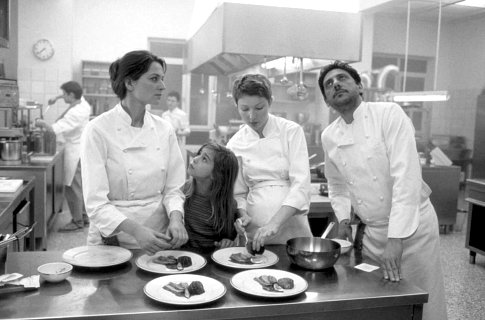 (Left to right) Martina Gedeck as Martha, Maxime Foerste as Lina, Katja Studt as Lea, and Sergio Castellitto as Mario