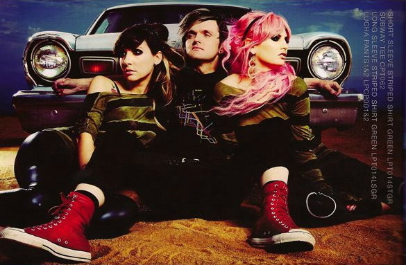With Ali Barone and Audrey Kitching: Editorial photo from Lipstick Prophets Winter 2008/Spring 2009 catalog