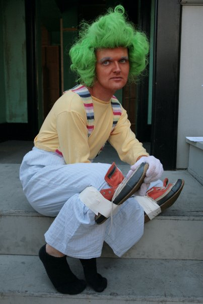 Clint Catalyst as a disgruntled Oompa Loompa impersonator : 