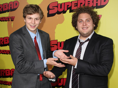 Michael Cera and Jonah Hill at event of Superbad (2007)