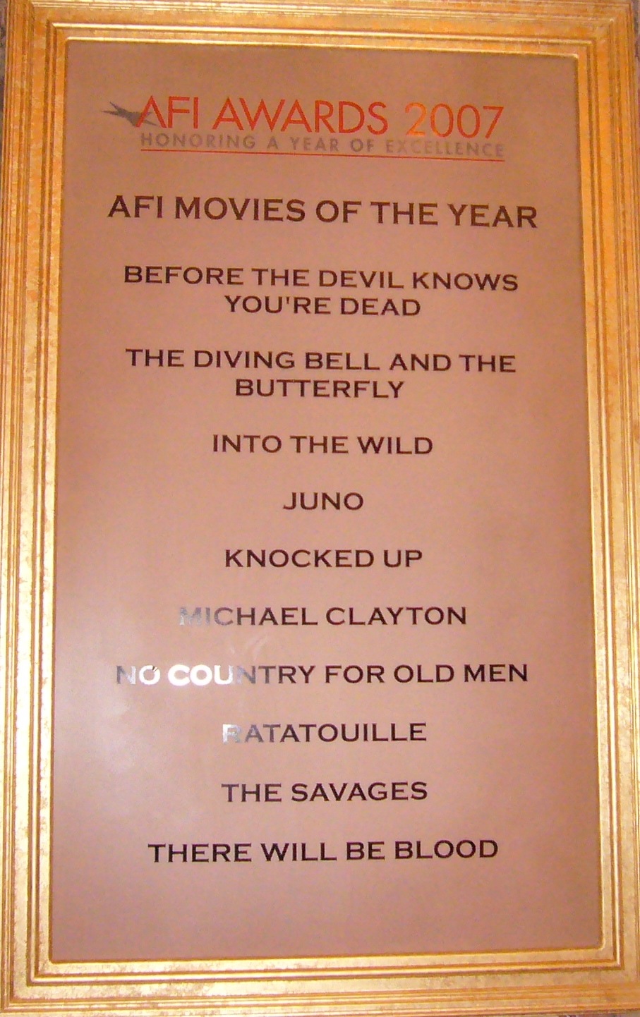 AFI Awards dinner honouring The Devil Best Picture