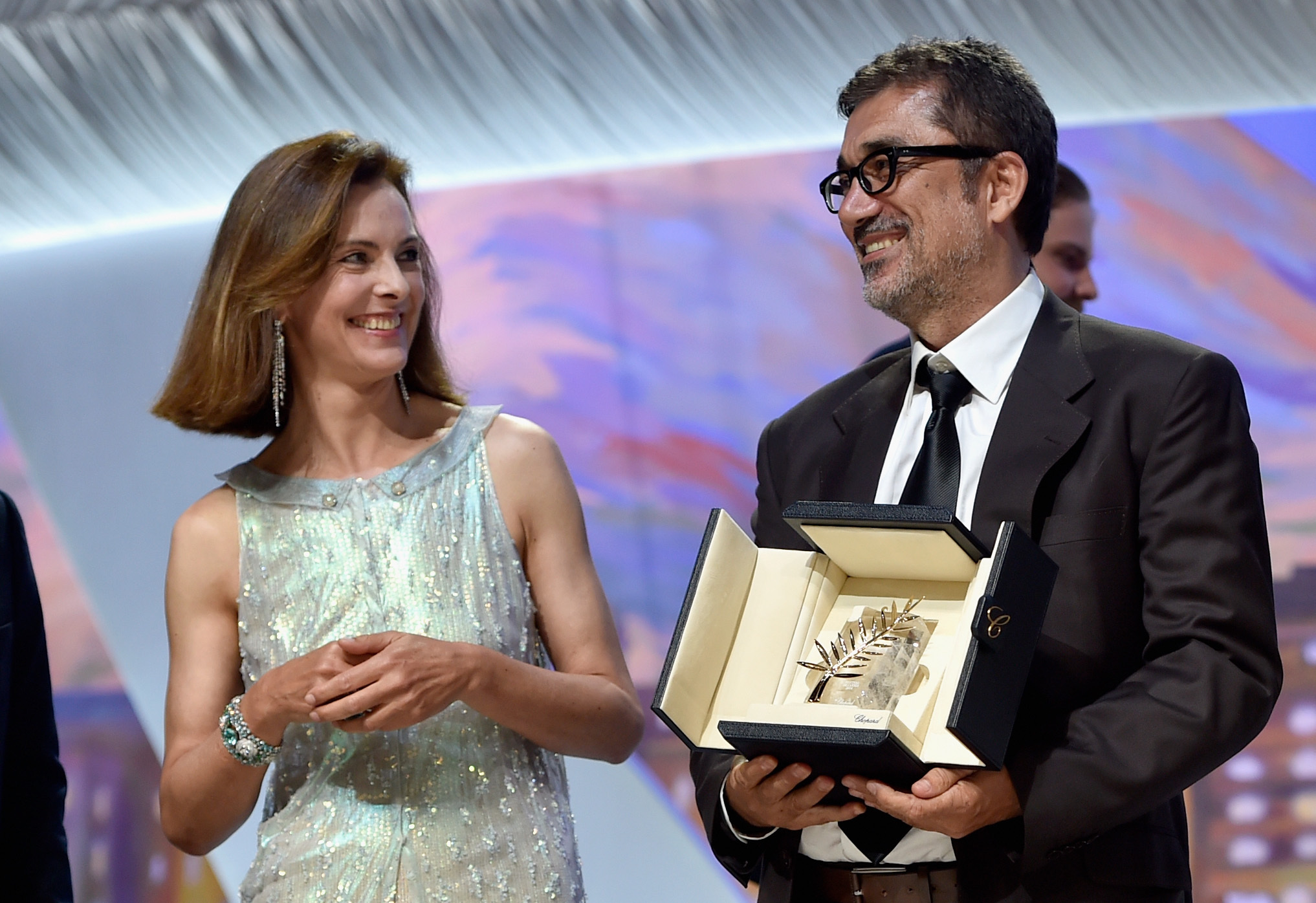 Carole Bouquet and Nuri Bilge Ceylan at event of Kis uykusu (2014)