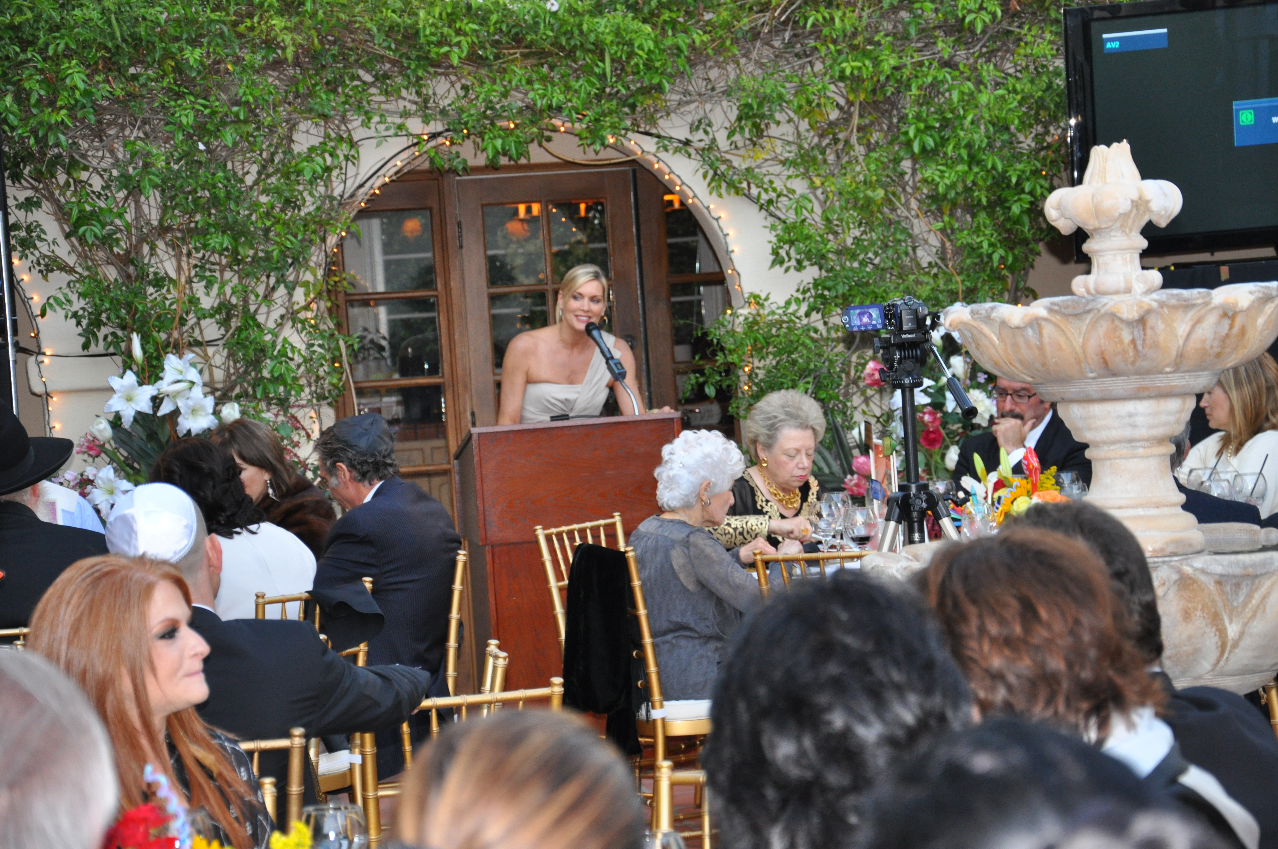 Still of LaReine Chabut hosting Beverly Hills benefit