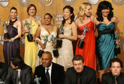 Katherine Heigl, Kate Walsh, Justin Chambers, Eric Dane, Sandra Oh, Ellen Pompeo, Sara Ramirez, Chandra Wilson, T.R. Knight and James Pickens at event of 13th Annual Screen Actors Guild Awards (2007)