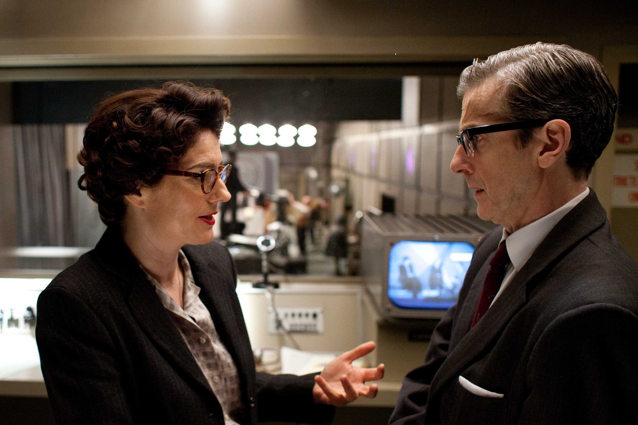 Still of Peter Capaldi and Anna Chancellor in The Hour (2011)