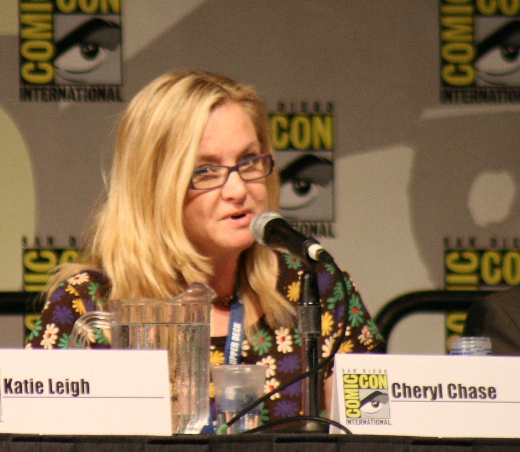 Cheryl Chase at the Cartoon Voices II panel.