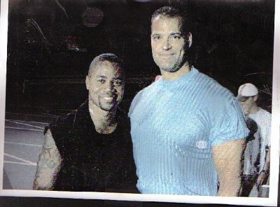 Jeff Chase as Sergie with Cuba Gooding Jr. on the set of In the Shadows.