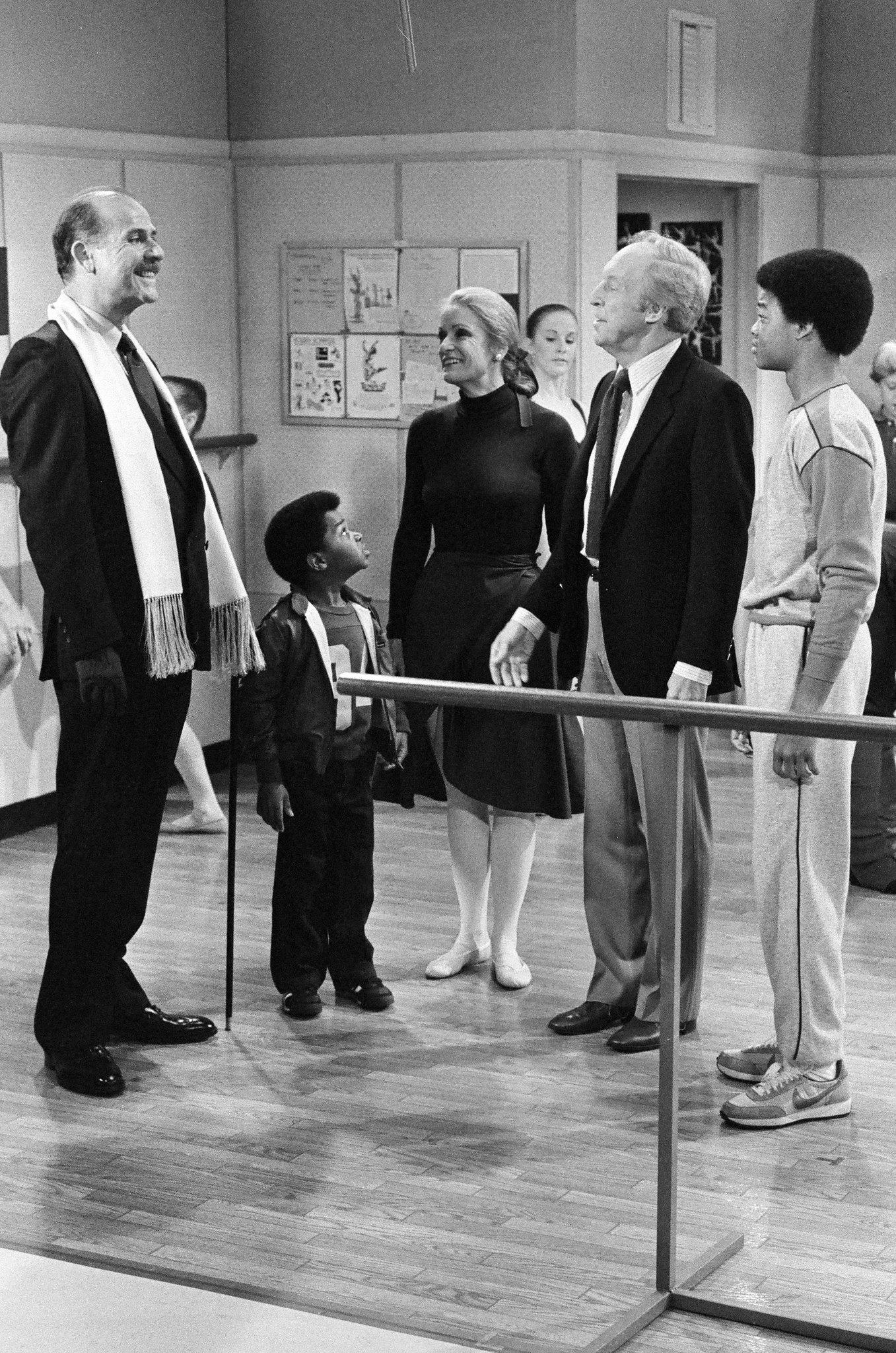 Todd Bridges, Conrad Bain, Roger C. Carmel and Lilyan Chauvin