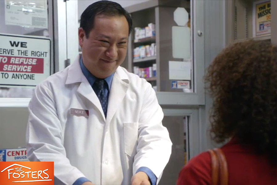 The Fosters (ABC Family) (L to R:) CHRISTOPHER CHEN (as Pharmacist), Diahnna Nicole Baxter