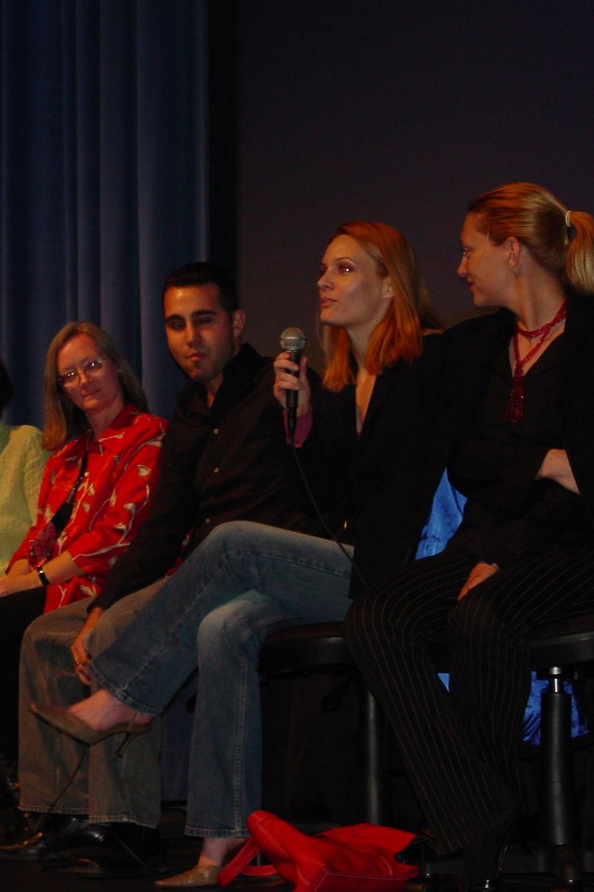 Carolyn Chiodini-Cable (and Amy pictured) on the Filmmakers Panel Discussion at the Madrid Theater, West Valley Indie film festival.