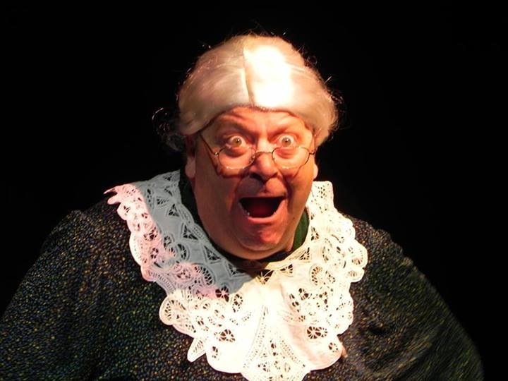 Christopher Chisholm as Aunt Pearl in Greater Tuna.