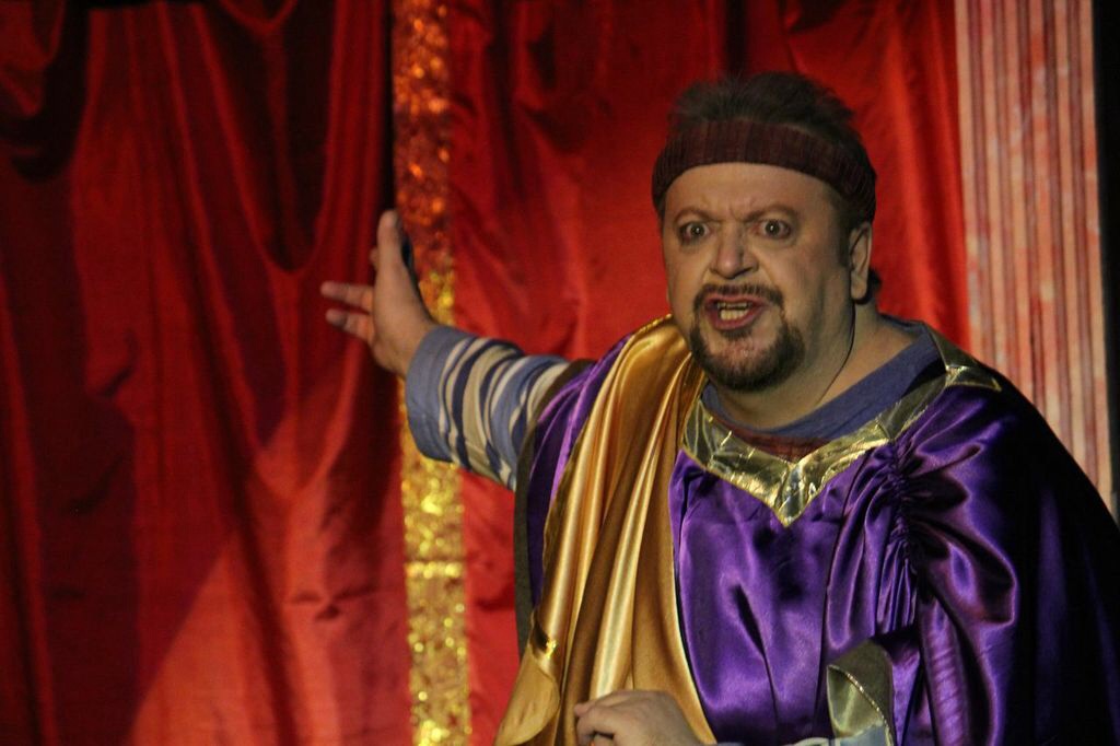 Christopher Chisholm as Psuedolus in A Funny Thing Happened on the Way to the Forum.