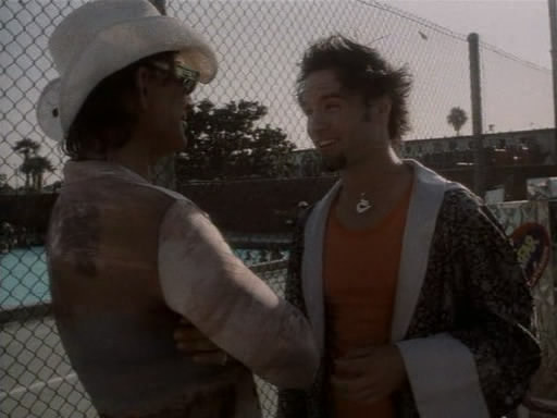 BoJesse Christopher as Steve Fisher (right) with Mickey Rourke (left) in the feature film 'Out In Fifty' 1990s