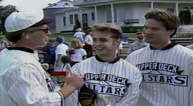 BoJesse Christopher (right) and Jason Preistley (left) 'Field Of Dreams' interview 1990s