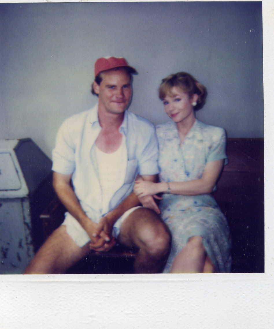 Many, many, many, many years ago with Rebecca De Mornay on the set of The Trip to Bountiful.