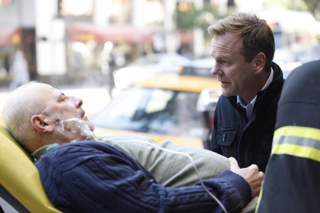 Still of Kiefer Sutherland and Jude Ciccolella in Touch (2012)