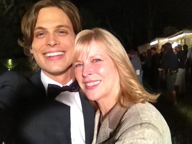 With Matthew Gray Gubler on the set of Criminal Minds