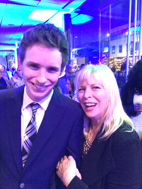 With Eddie Redmayne