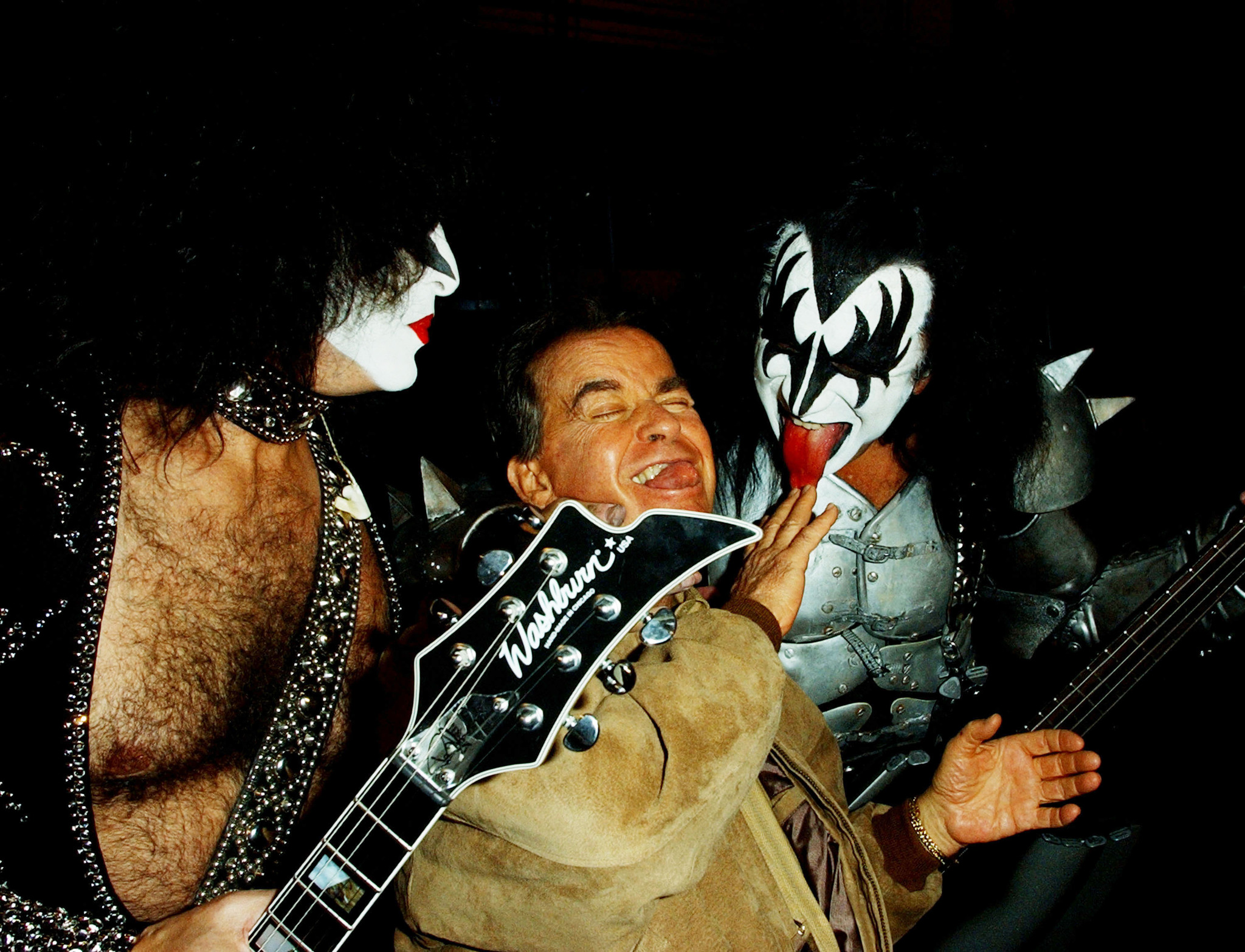 Gene Simmons, Dick Clark, Paul Stanley and KISS