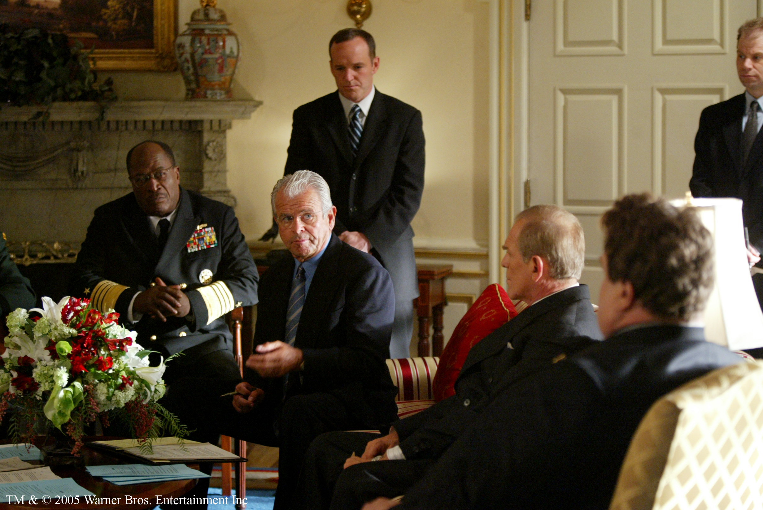 Still of John Amos, Clark Gregg and John Spencer in The West Wing (1999)