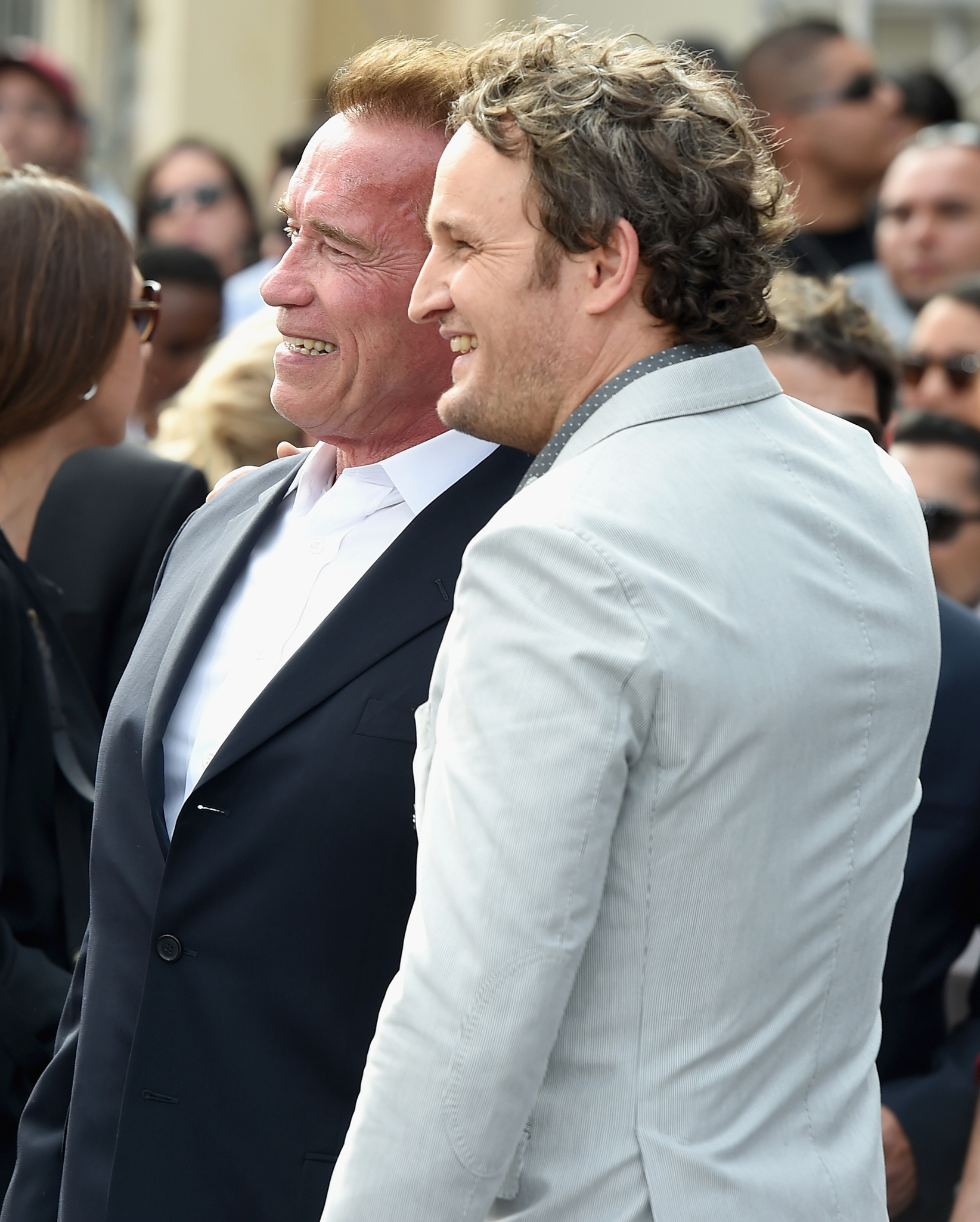Arnold Schwarzenegger and Jason Clarke at event of Terminator Genisys (2015)