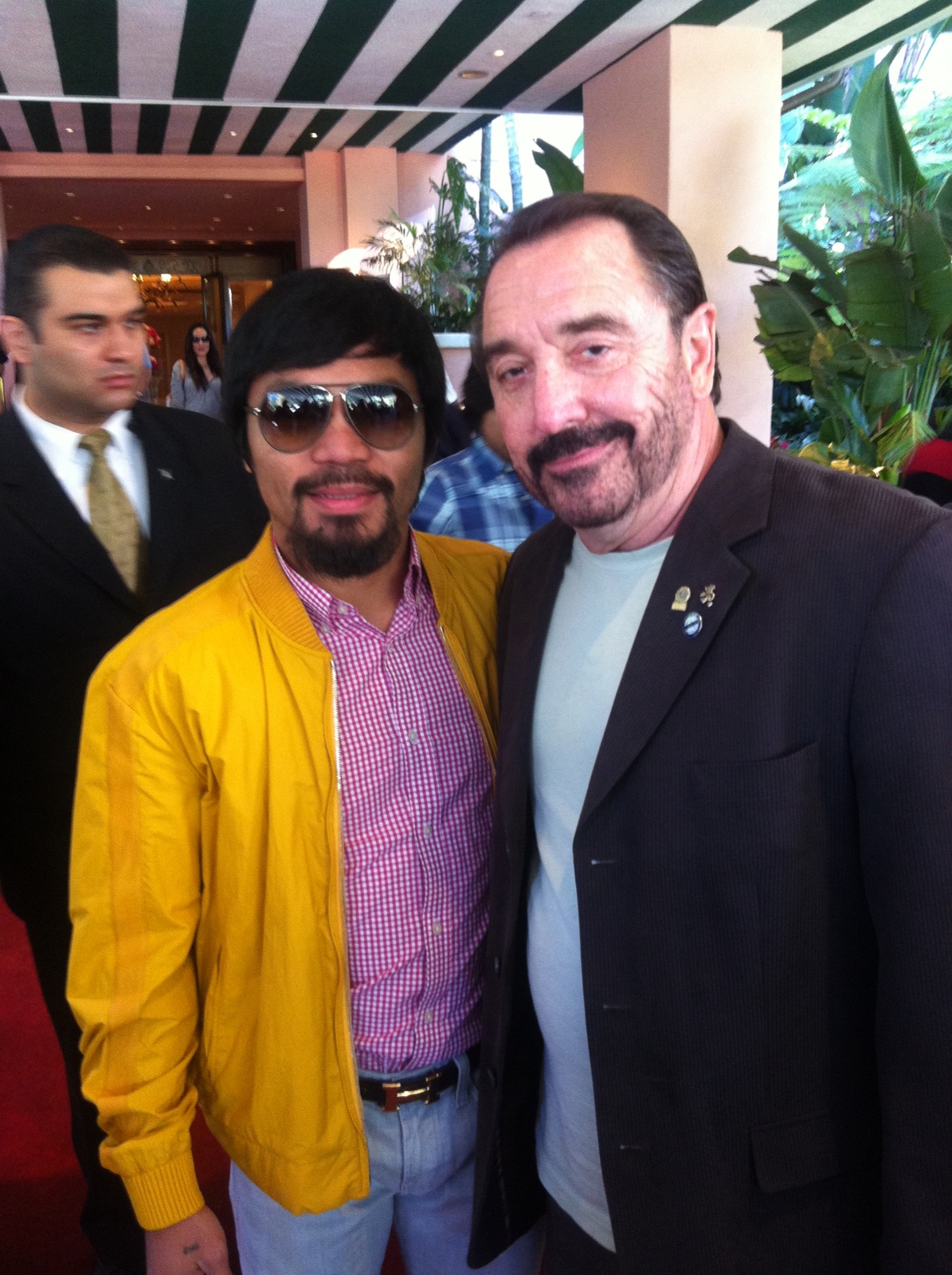 Manny Pacquiao, Logan Clarke at Beverly Hills Hotel