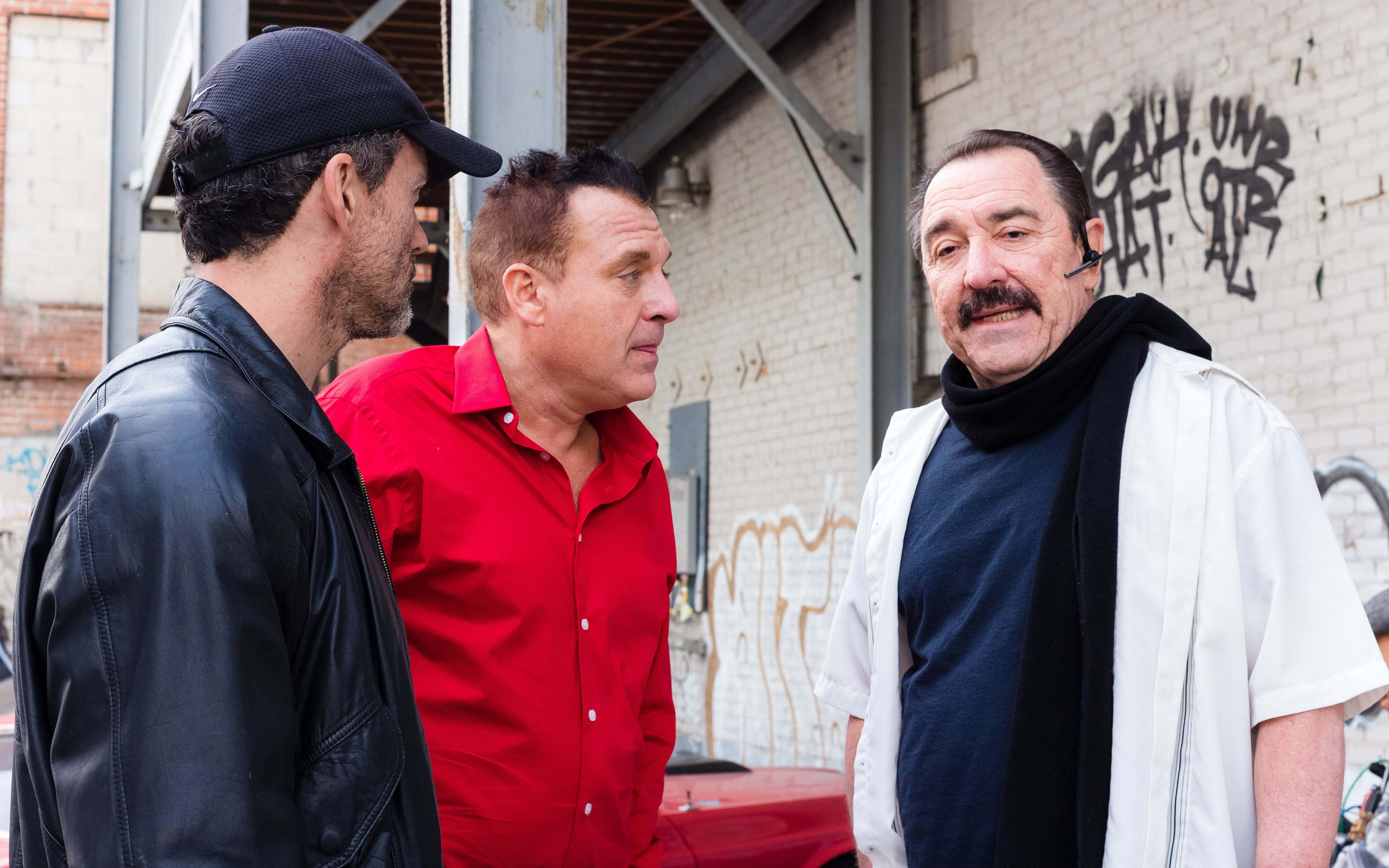 Matt Cinquanta, Tom Sizemore, Logan Clarke...on set of '24 Hours'....