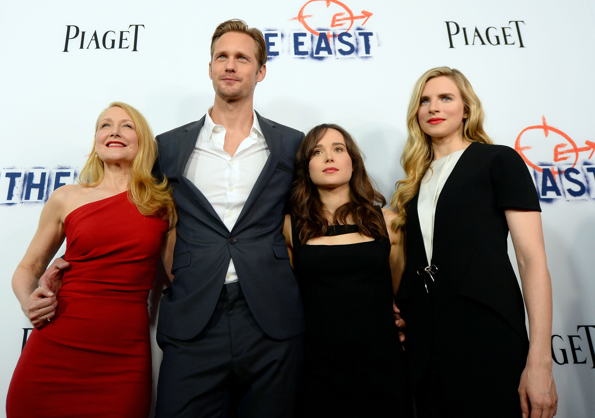 Alexander Skarsgård, Patricia Clarkson, Ellen Page and Brit Marling at event of The East (2013)