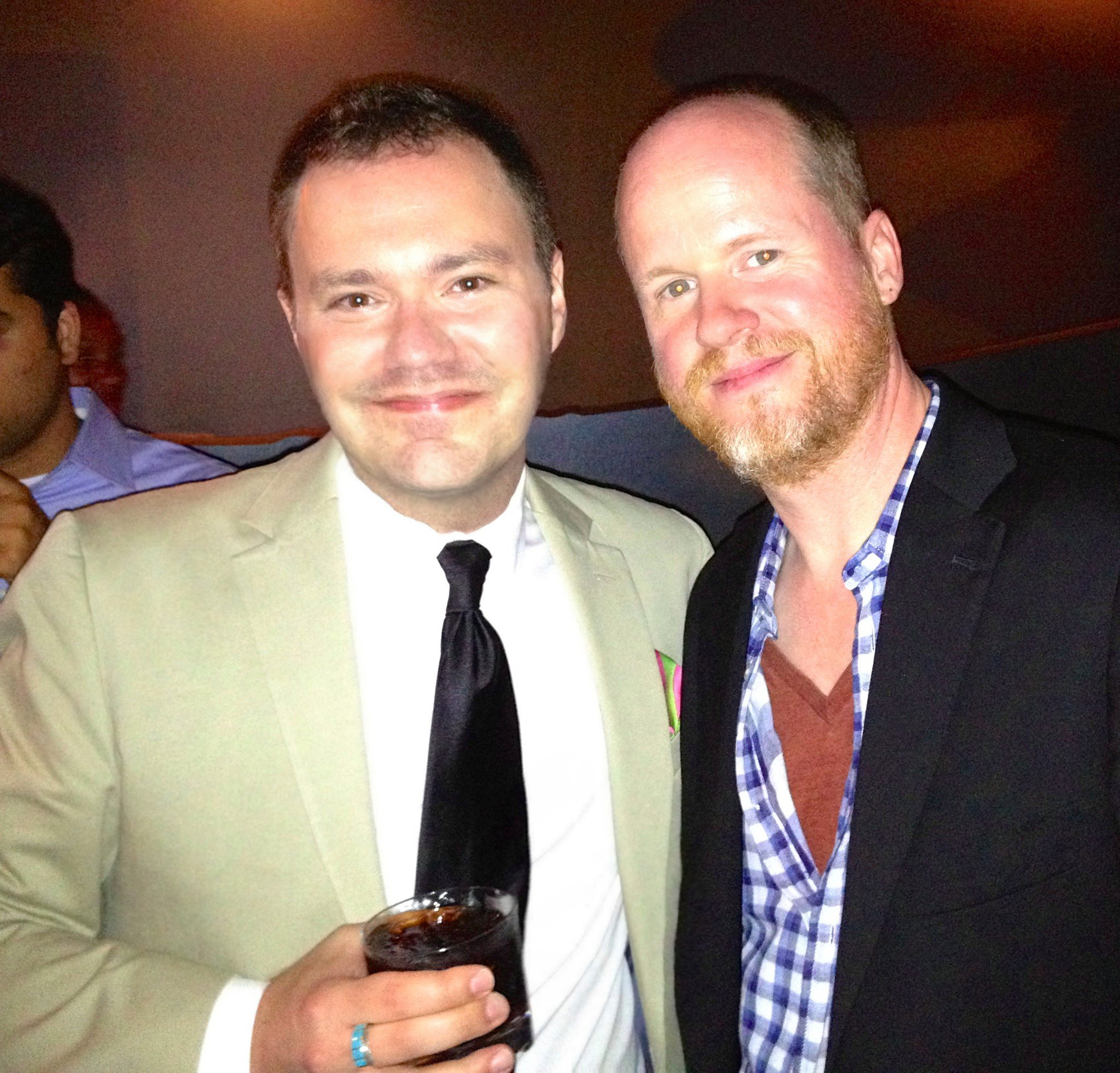 SAN FRANCISCO, CA - JULY 26: Director Joss Whedon (R) and Actor Wilson Cleveland attend the THRIVE-Gulu benefit on July 26, 2013 in San Francisco.