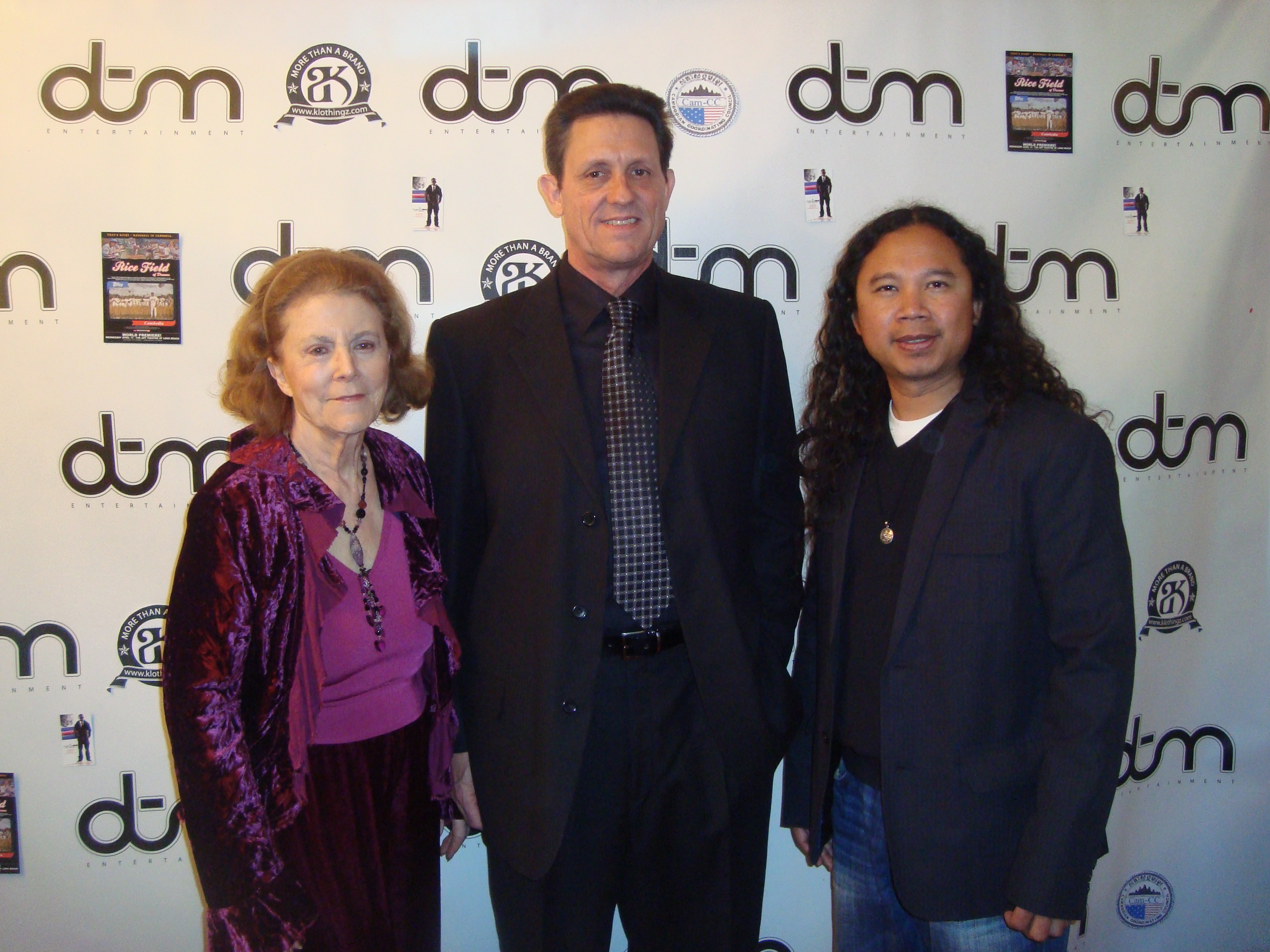 Roger Garcia with Casting Director Fran Bascom and Film Producer/Director Daron Ker during the Screening of Rice Field of Dreams
