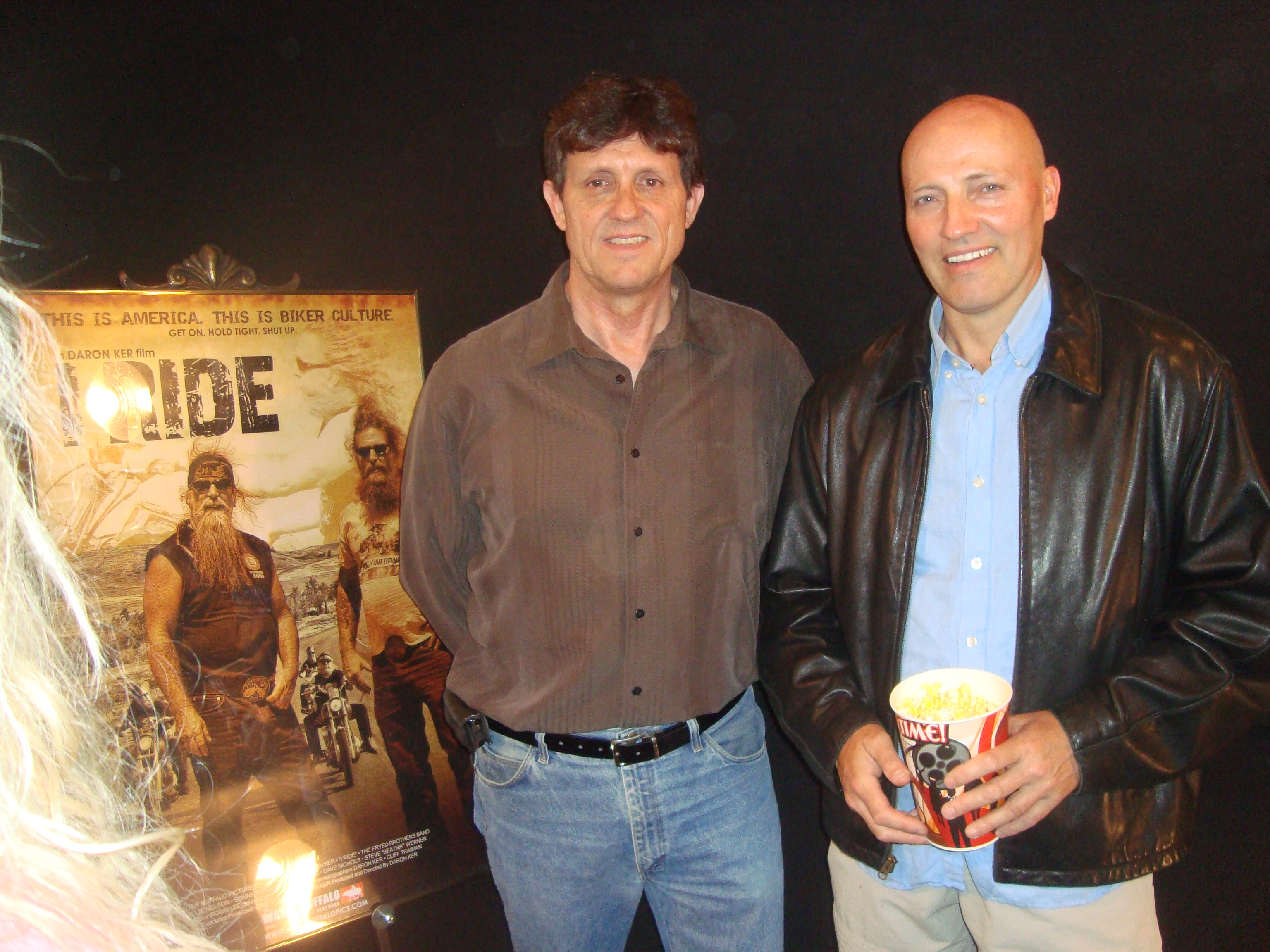 Roger Garcia with Peter Woodward during the Premiere of I Ride