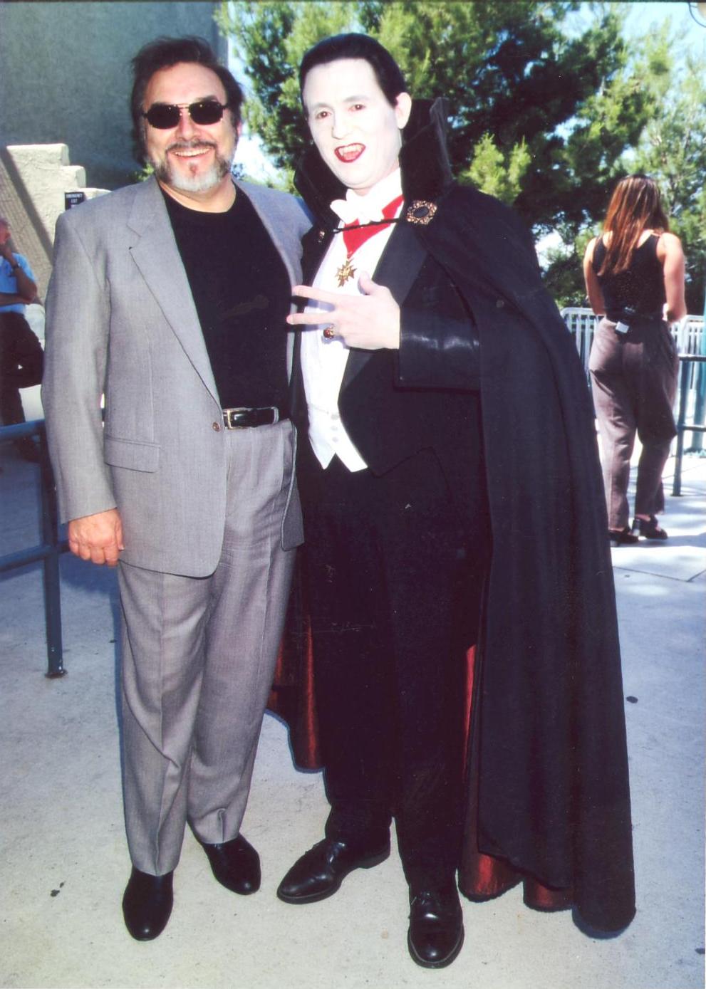 Roger Garcia as Dracula with actor Joseph Mascolo