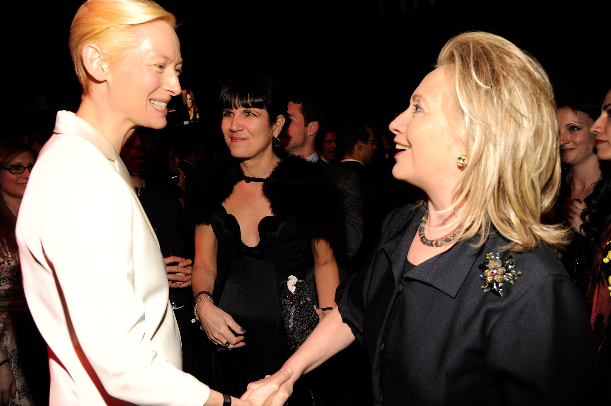 Hillary Clinton and Tilda Swinton