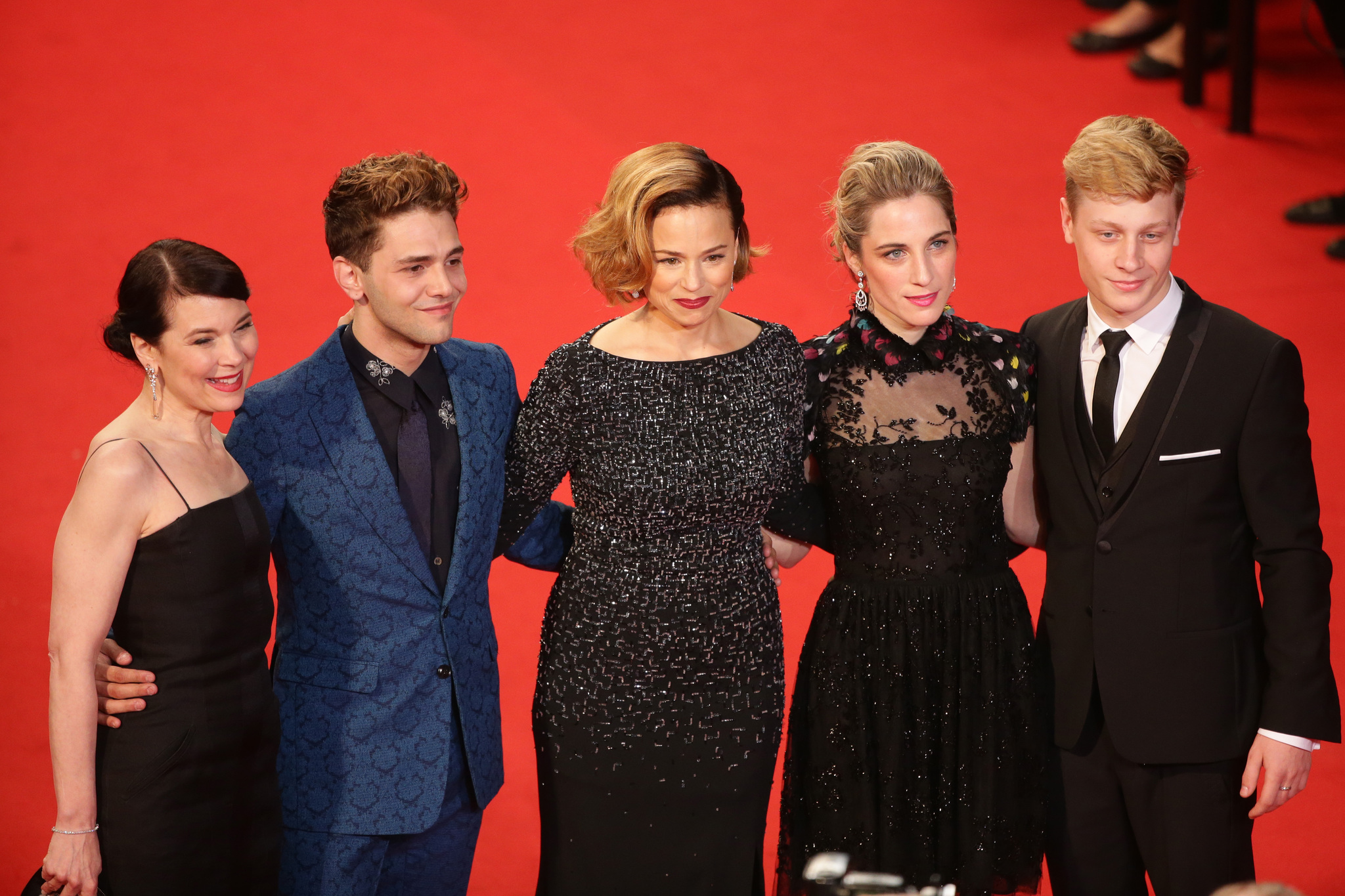 Suzanne Clément, Xavier Dolan, Anne Dorval, Nancy Grant and Antoine-Olivier Pilon at event of Mommy (2014)