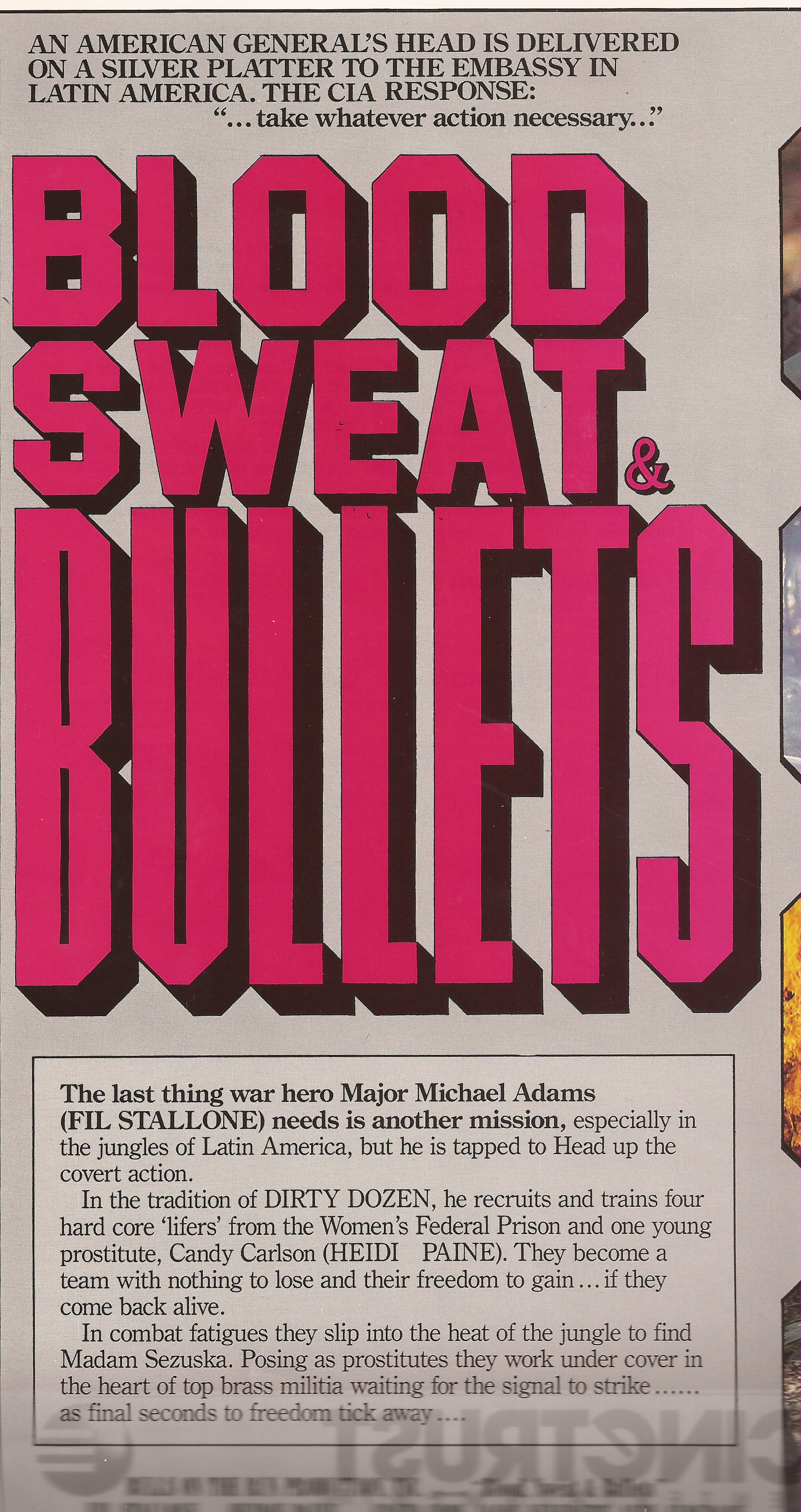 Blood Sweat & Bullets Film starring Jodie Fisher