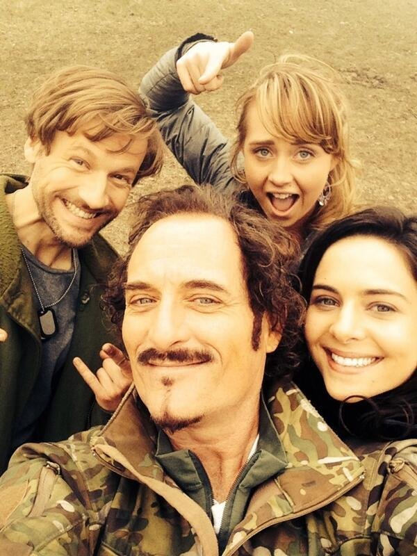 Still of Kim Coates, Amber Marshall, Jason Cermak and Holly Deveaux in Mutant World (2014)