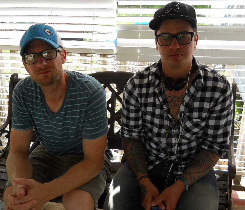 Ryan Dean, director of photography and L. Gustavo Cooper, director, on the set of June.