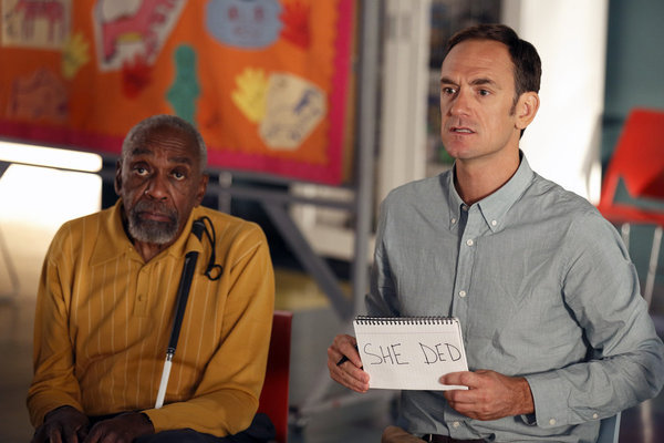 Still of Bill Cobbs and Seth Morris in Go On: There's No 'Ryan' in Team (2012)