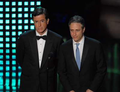 Stephen Colbert and Jon Stewart