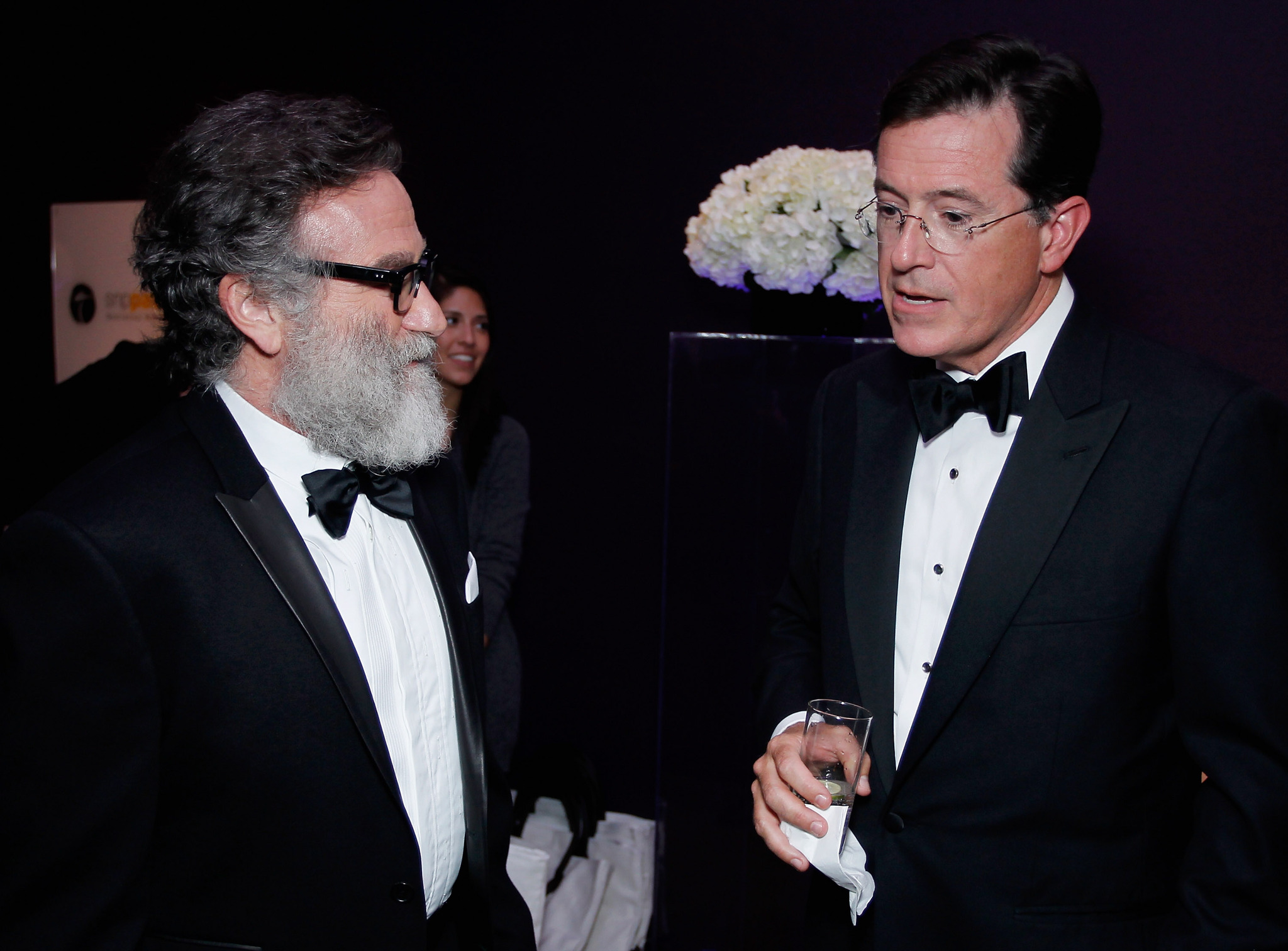 Robin Williams and Stephen Colbert